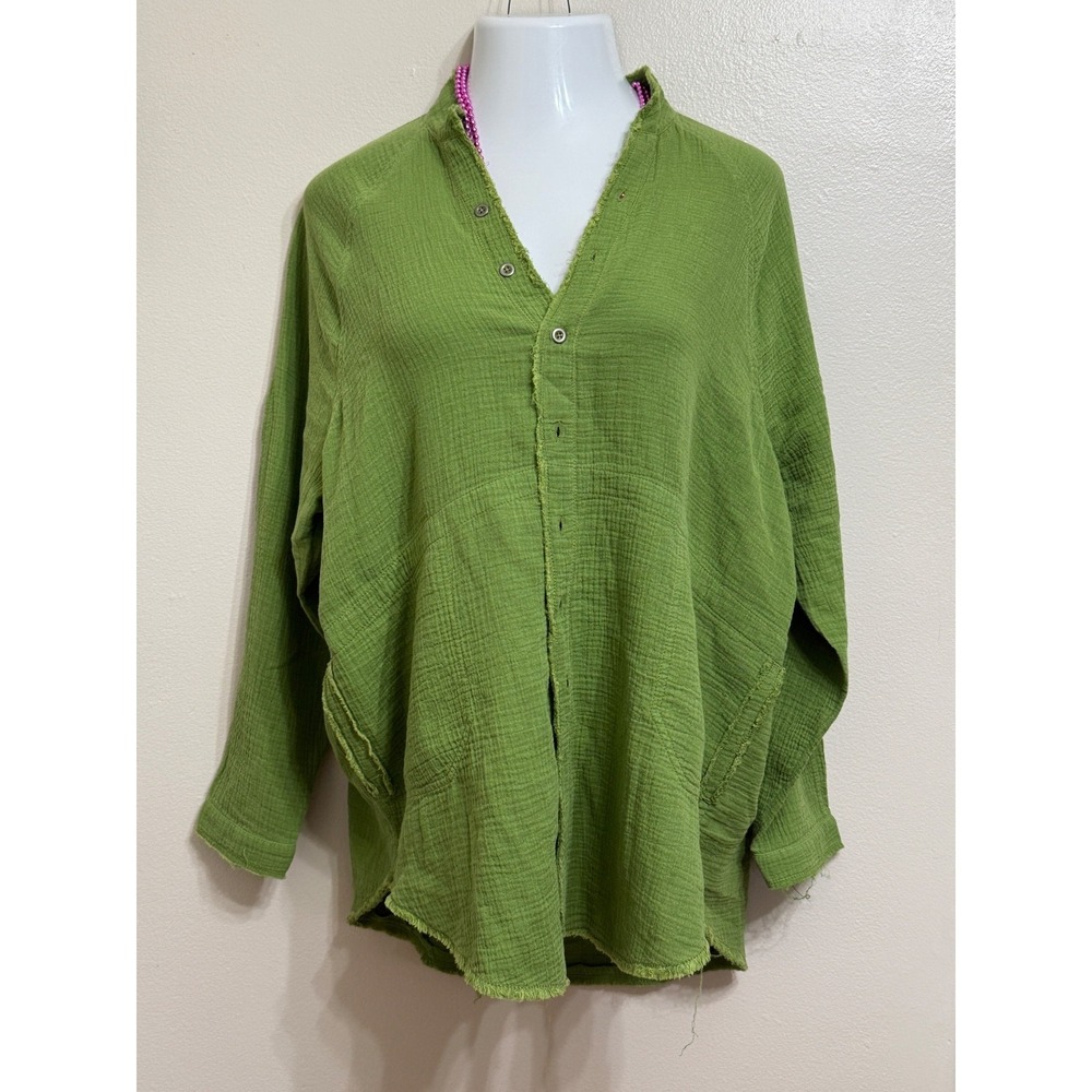 Free People - Summer Daydream Buttondown Oversized Shirt - Size Small - Picture 3 of 7